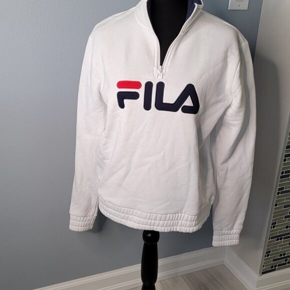 FILA Ladies Quarter Zip White Fleece Pullover NWT Size Small Retail $78 - Picture 3 of 12
